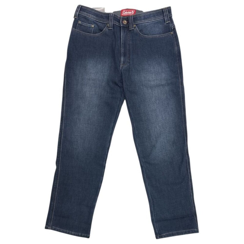 Coleman Men's Extra Warm Bonded Fleece Lined Stretch Denim Pant - Dark Denim